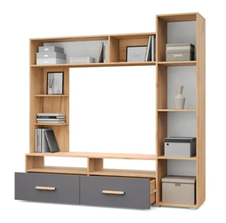 Мини-стенка Виора, Дуб золотой/графит 